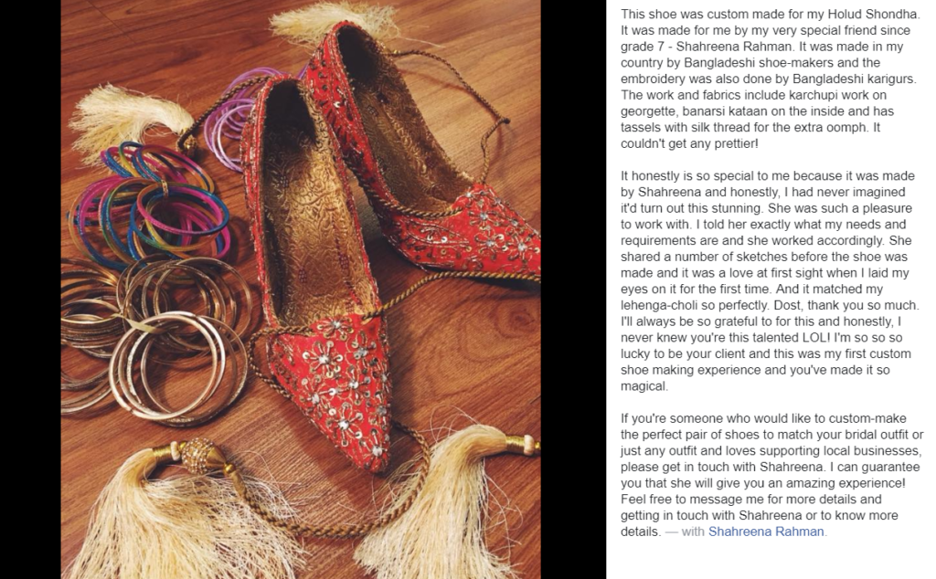 Holud Shondha red designer pair of shoes - Reviews